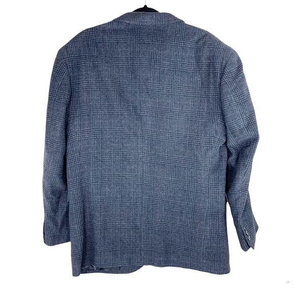 Haggar Gallery Soft Plaid Wool Gray Blazer - Picture 2 of 8